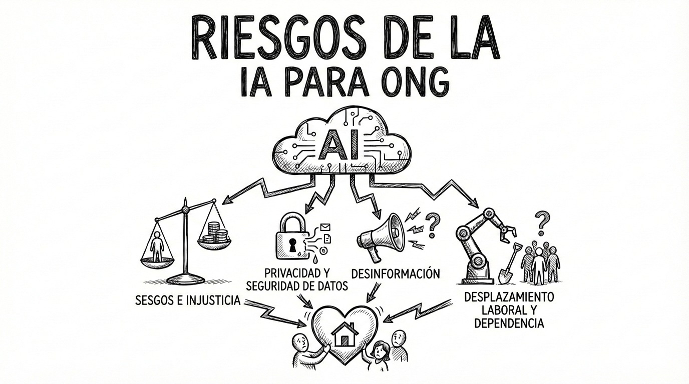 Los mayores riesgos de la IA para las organizaciones sin fines de lucro