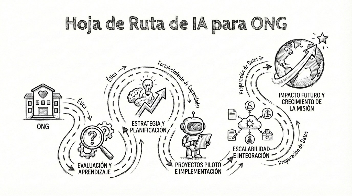 Hoja de ruta: Pasos para implementar la IA en tu organización